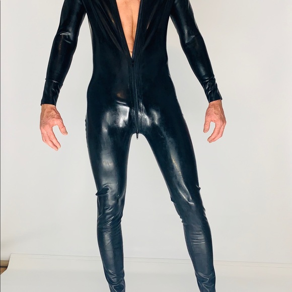Latex Front Zipper Catsuit 100% Latex Rubber 0.4ml - Picture 6 of 6